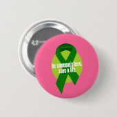 Badge Rond 5 Cm Bouton de sensibilisation au don d'organes (Devant & derrière)