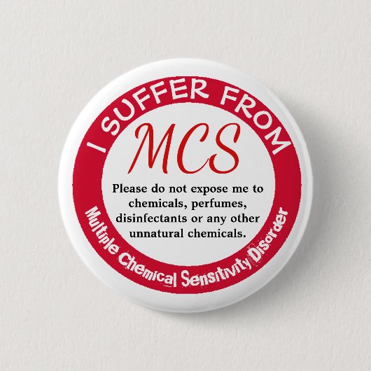 Badge Rond 5 Cm Bouton de sensibilisation et d'avertissement MCS (Devant)