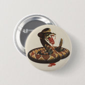 Badge Rond 5 Cm Bouton de serpent à sonnette (Devant & derrière)