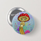 Badge Rond 5 Cm Bouton de Shroomy 2 (Devant & derrière)