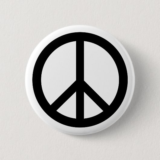 Badge Rond 5 Cm Bouton de signe de paix (Devant)