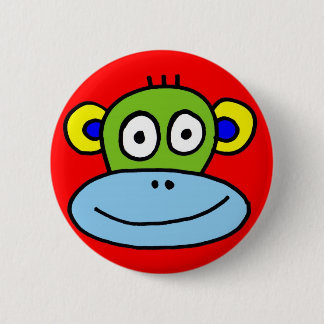 Badge Rond 5 Cm bouton de singe