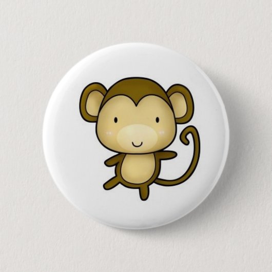 Badge Rond 5 Cm Bouton de singe (Devant)