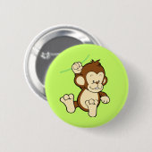 Badge Rond 5 Cm Bouton de singe (Devant & derrière)
