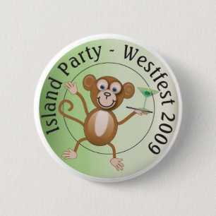 Badge Rond 5 Cm Bouton de singe d'île de Westfest