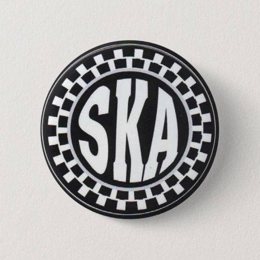 Badge Rond 5 Cm Bouton de Ska (Devant)