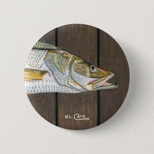 Badge Rond 5 Cm Bouton de Snook (Devant)