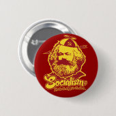 Badge Rond 5 Cm Bouton de socialisme de Karl Marx (Devant & derrière)