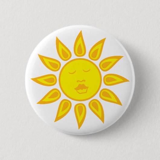 Badge Rond 5 Cm Bouton de soleil (Devant)