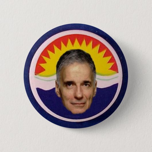Badge Rond 5 Cm Bouton de soleil de Nader (Devant)