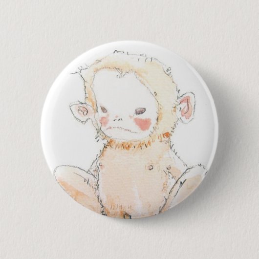 Badge Rond 5 Cm Bouton de sortie de singe (Devant)