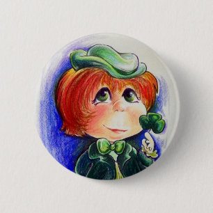 Badge Rond 5 Cm Bouton de sourire de mes yeux irlandais
