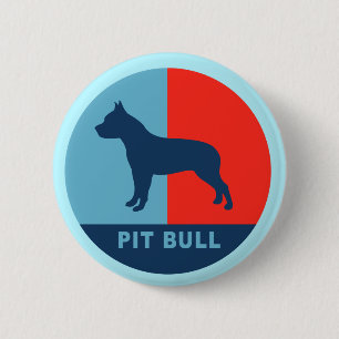Badge Rond 5 Cm Bouton de style américain de PitBull