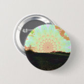 Badge Rond 5 Cm Bouton de Sunset Hill psychédélique, bienheureux (Devant & derrière)