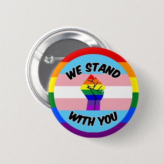 Badge Rond 5 Cm Bouton de support transgenre (Devant & derrière)
