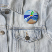 Badge Rond 5 Cm Bouton de surf Angel Raphael (En situation)