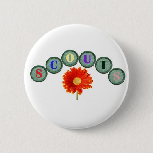Badge Rond 5 Cm Bouton de surveillance floral (Devant)