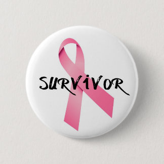 Badge Rond 5 Cm Bouton de survivant de cancer du sein