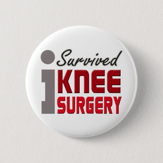 Badge Rond 5 Cm Bouton de survivant de chirurgie de genou (Devant)