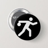 Badge Rond 5 Cm Bouton de symbole de bowling (Devant & derrière)