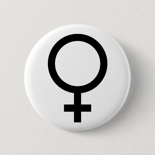 Badge Rond 5 Cm Bouton de symbole de femme (Devant)