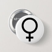 Badge Rond 5 Cm Bouton de symbole de femme (Devant & derrière)