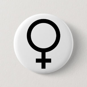 Badge Rond 5 Cm Bouton de symbole de femme