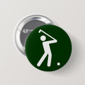 Badge Rond 5 Cm Bouton de symbole de golf (Devant & derrière)