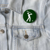 Badge Rond 5 Cm Bouton de symbole de golf (En situation)