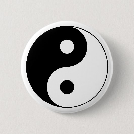 Badge Rond 5 Cm Bouton de symbole de Yin Yang (Devant)