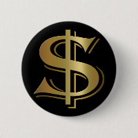 Bouton de symbole dollar