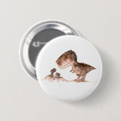 Badge Rond 5 Cm Bouton de T-Rex de maman (Devant & derrière)