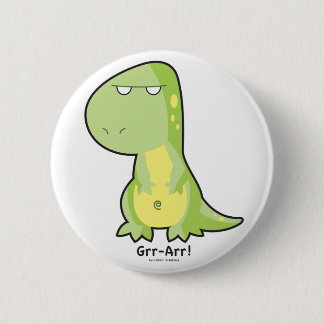 Badge Rond 5 Cm Bouton de T-Rex Grr Arr