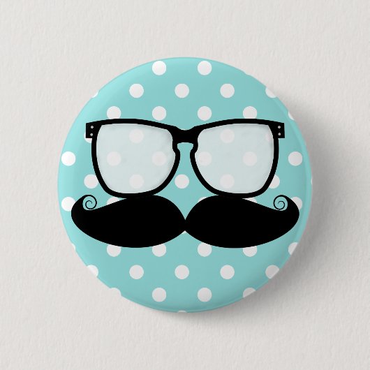 Badge Rond 5 Cm Bouton de talent de moustache (Devant)