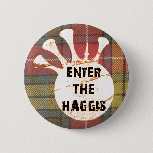 BADGE ROND 5 CM BOUTON DE TARTAN DE BUCHANAN (Devant)