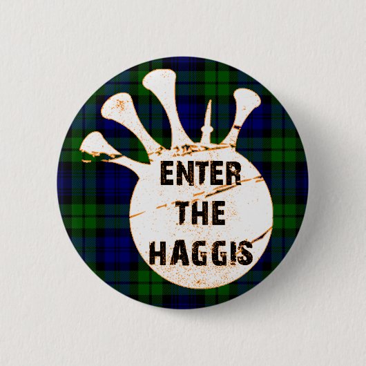 BADGE ROND 5 CM BOUTON DE TARTAN DE CAMPBELL (Devant)