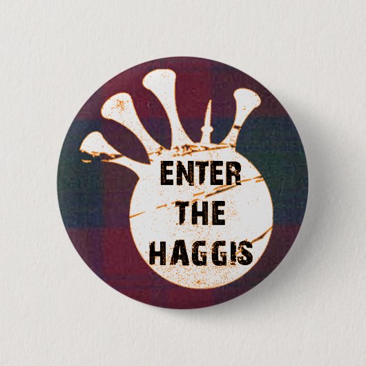 BADGE ROND 5 CM BOUTON DE TARTAN DE LINDSAY (Devant)