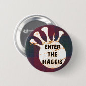 BADGE ROND 5 CM BOUTON DE TARTAN DE LINDSAY (Devant & derrière)