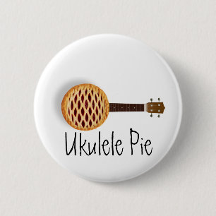 Badge Rond 5 Cm Bouton de tarte d'ukulélé