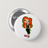 Badge Rond 5 Cm Bouton de Taureau (Devant & derrière)