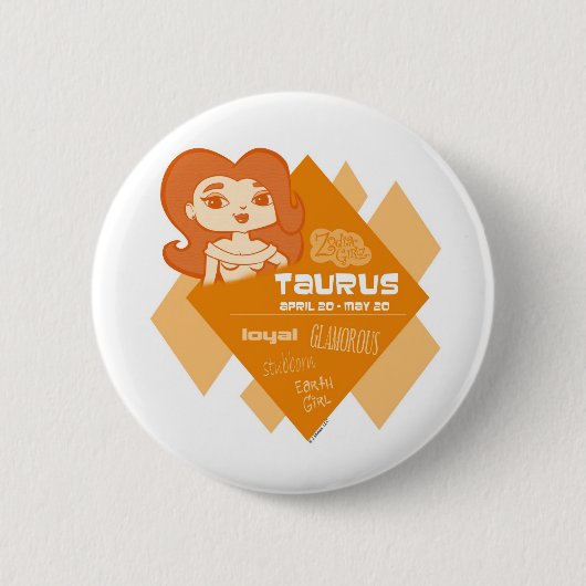 Badge Rond 5 Cm Bouton de Taureau (Devant)