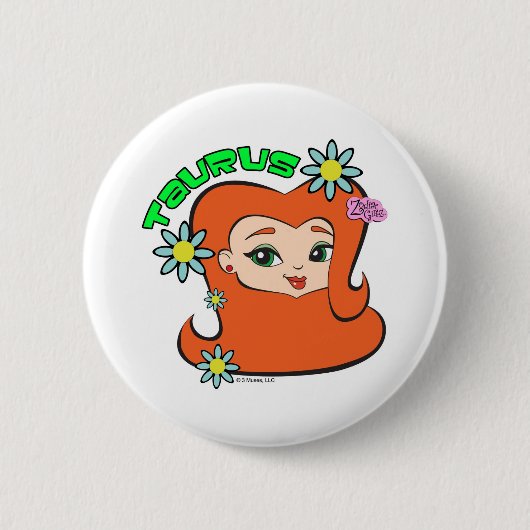 Badge Rond 5 Cm Bouton de Taureau (Devant)