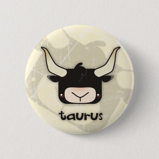 Badge Rond 5 Cm Bouton de Taureau (Devant)
