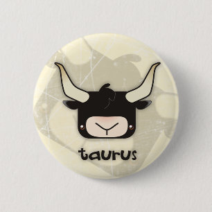 Badge Rond 5 Cm Bouton de Taureau