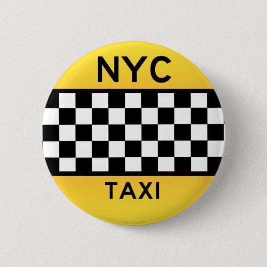 Badge Rond 5 Cm Bouton de TAXI de NYC (Devant)