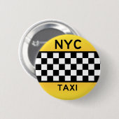 Badge Rond 5 Cm Bouton de TAXI de NYC (Devant & derrière)