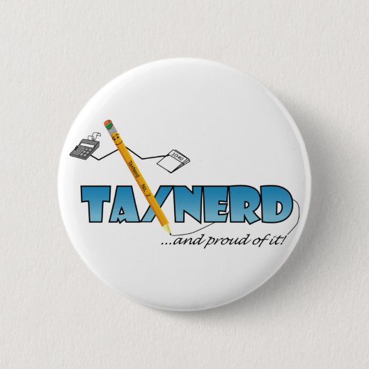 Badge Rond 5 Cm Bouton de TaxNerd (Devant)