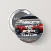 Badge Rond 5 Cm Bouton de TDAH (Devant & derrière)