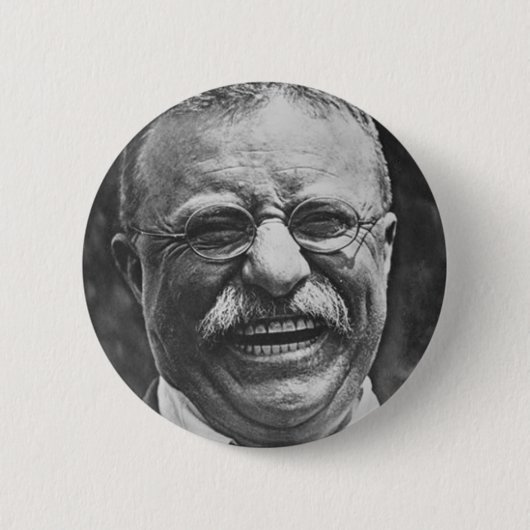 Badge Rond 5 Cm Bouton de Teddy Roosevelt (Devant)