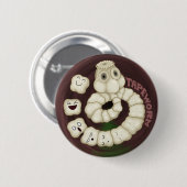 Badge Rond 5 Cm Bouton de ténia par bogleech.com (Devant & derrière)